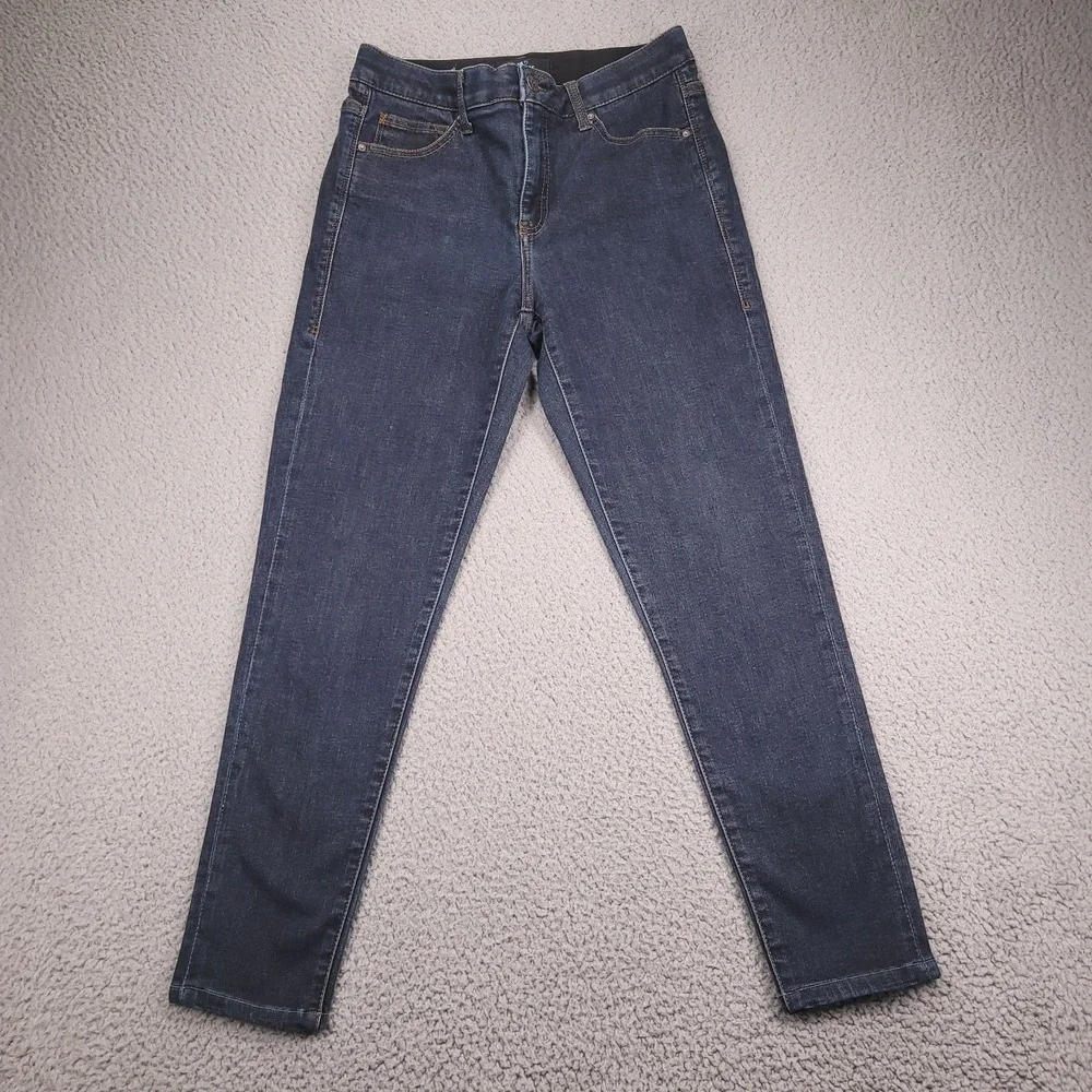 LULAROE Jeans Size 28 Skinny Ankle Mid Rise Dark Wash Stretch Denim 28x26